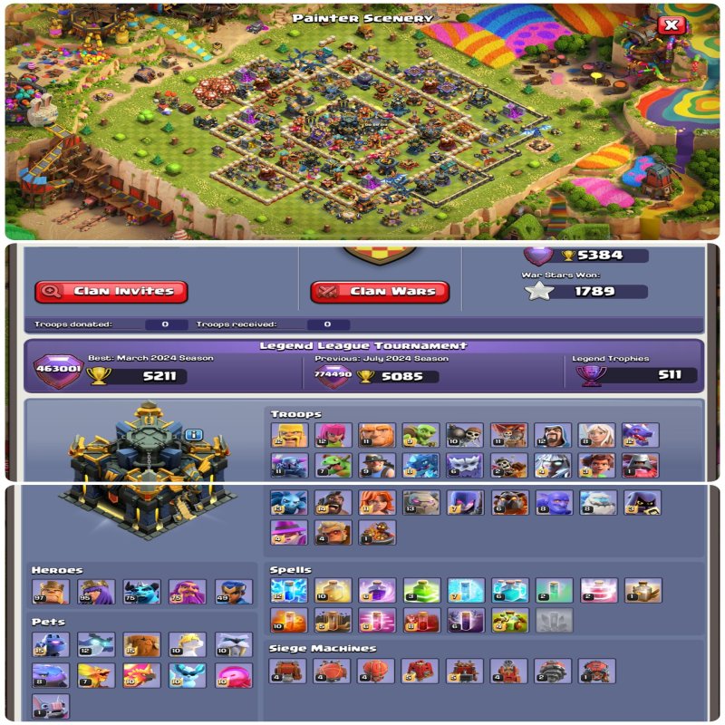 🏰 Clash of Clans акаунт | Ратуша 17 рівня | Рівень 234