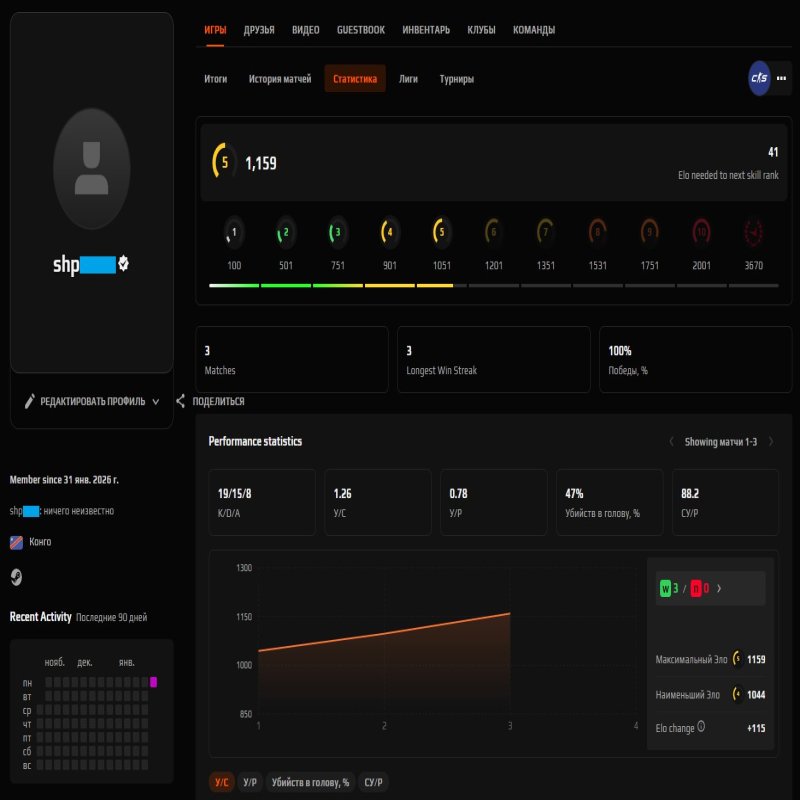 🎮 Faceit LVL 5 | 🔥 1159 ELO | ✅ 2 hours | Ready for Competitive Play