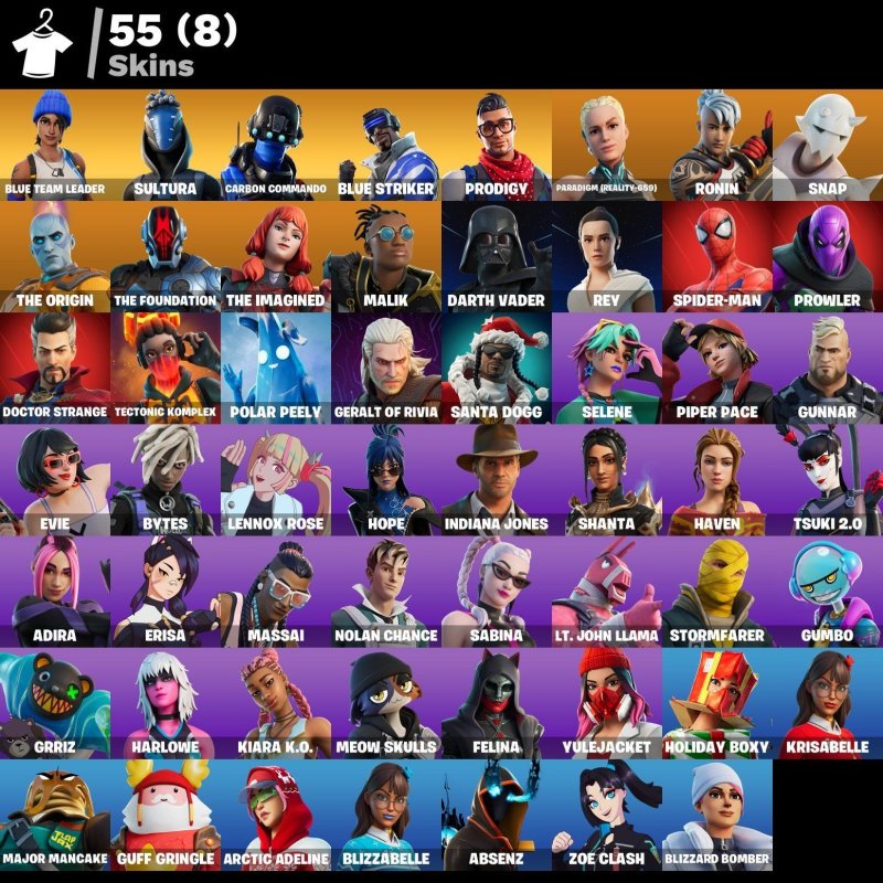 🎨 55 скінів | 🌟 Fortnite акаунт