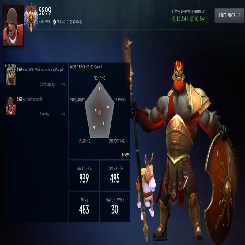 🏅 MMR 5899 | 🕒 1000 годин | 🛡 10500