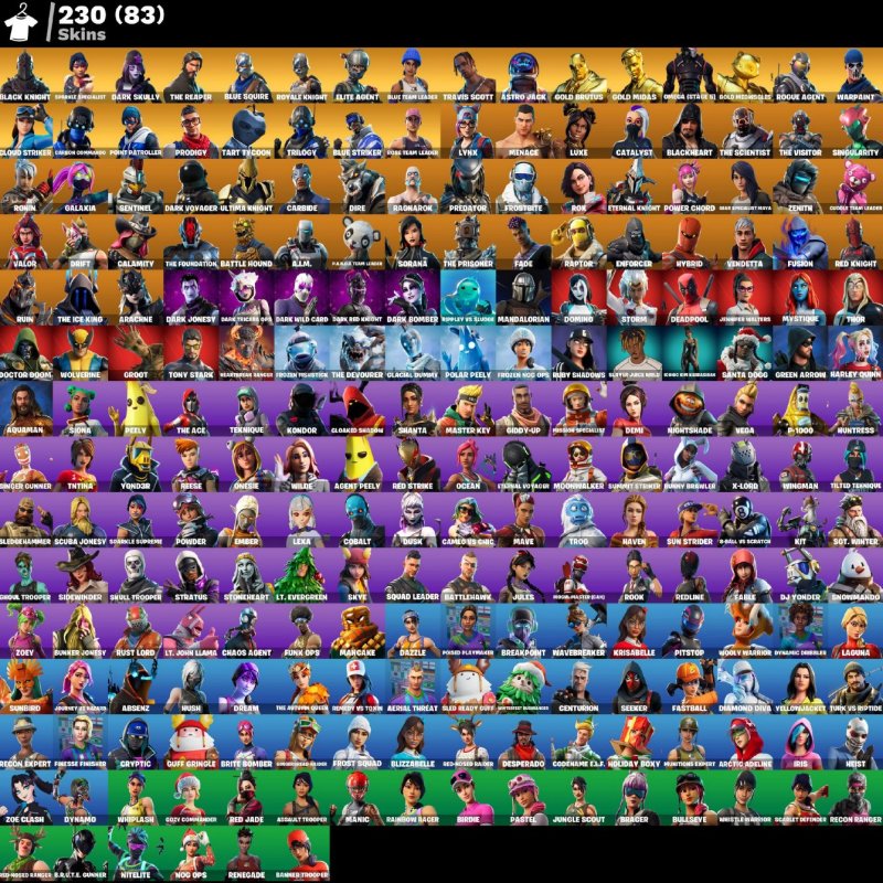 🎨 230 skins | 🌟 Fortnite account