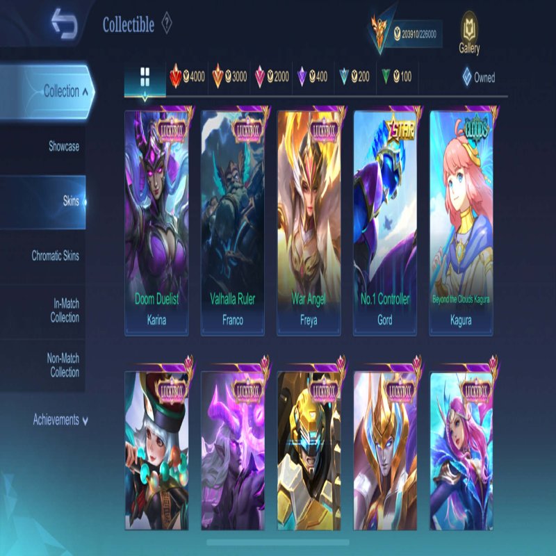 🎮 Mobile Legends акаунт | Міфічний Безсмертний | 130 героїв | 502 облич