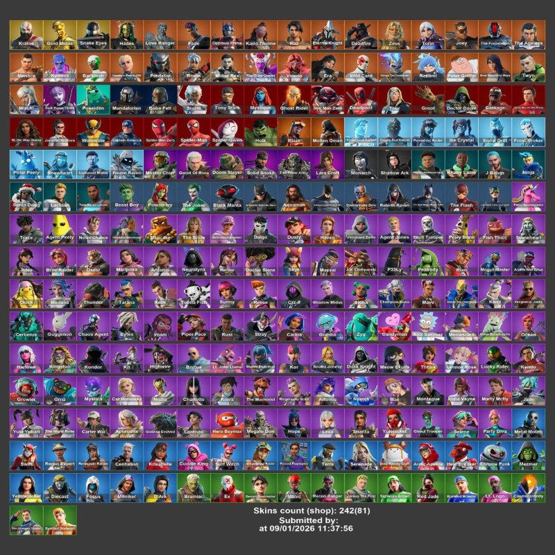🎨 242 skins | 🌟 Fortnite account