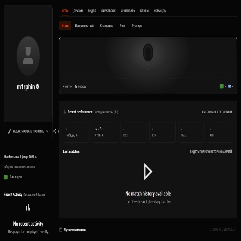 🔥 FACEIT LVL 1 | 🕒 1000 ELO — Ready for Competitive Play