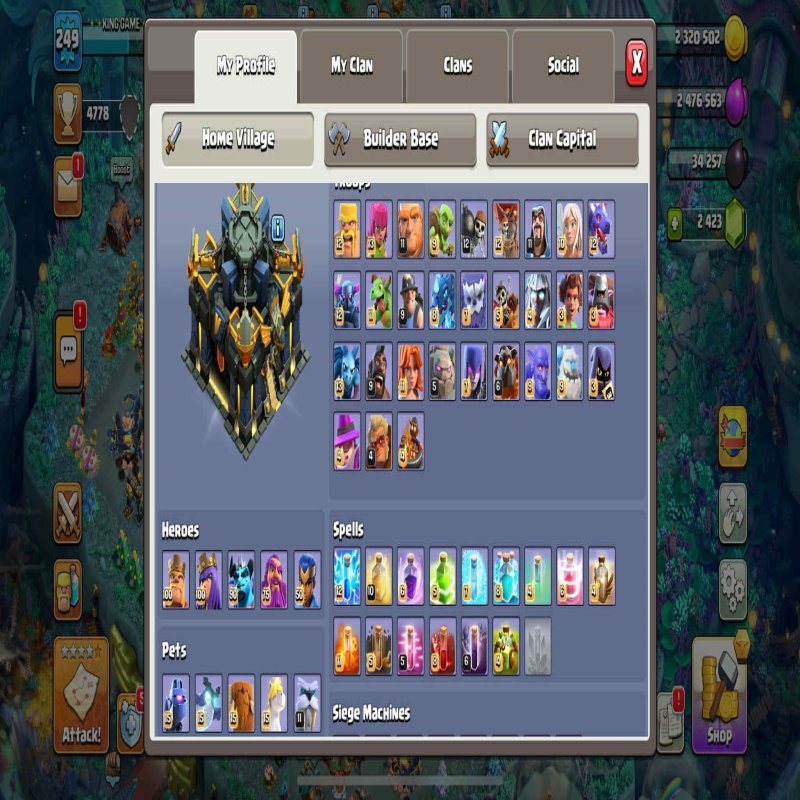 🏰 Clash of Clans акаунт | 17 ратуша | Рівень 100