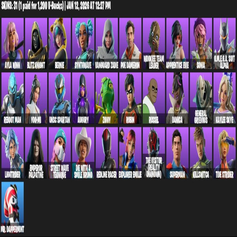 🎨 31 скін | 🌟 Fortnite акаунт