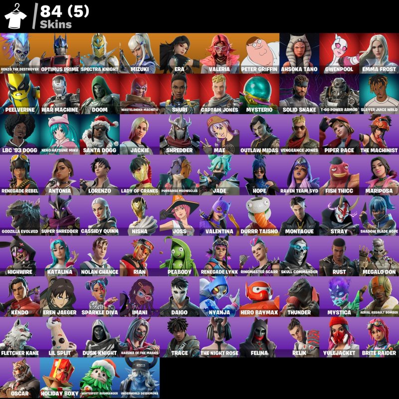 🎨 84 skins | 🌟 Fortnite account