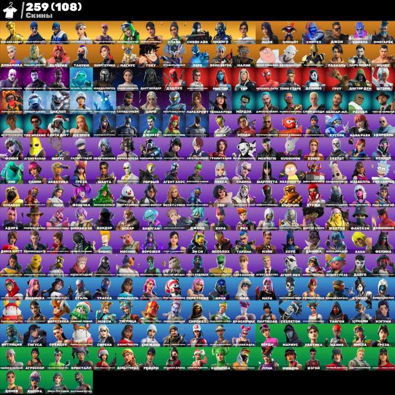 🎨 259 skins | 🌟 Fortnite account