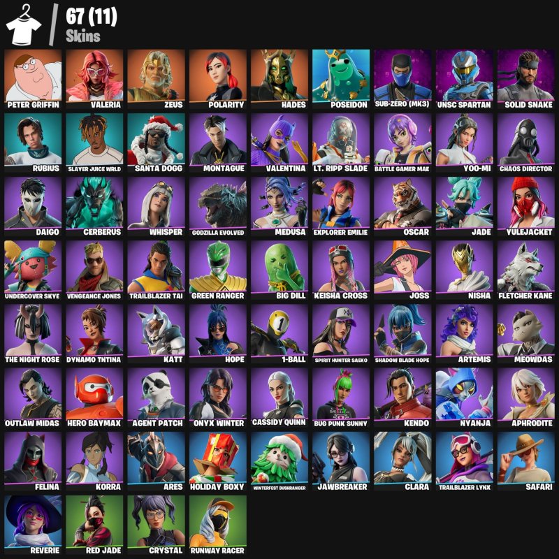🎨 67 скінів | 🌟 Fortnite акаунт