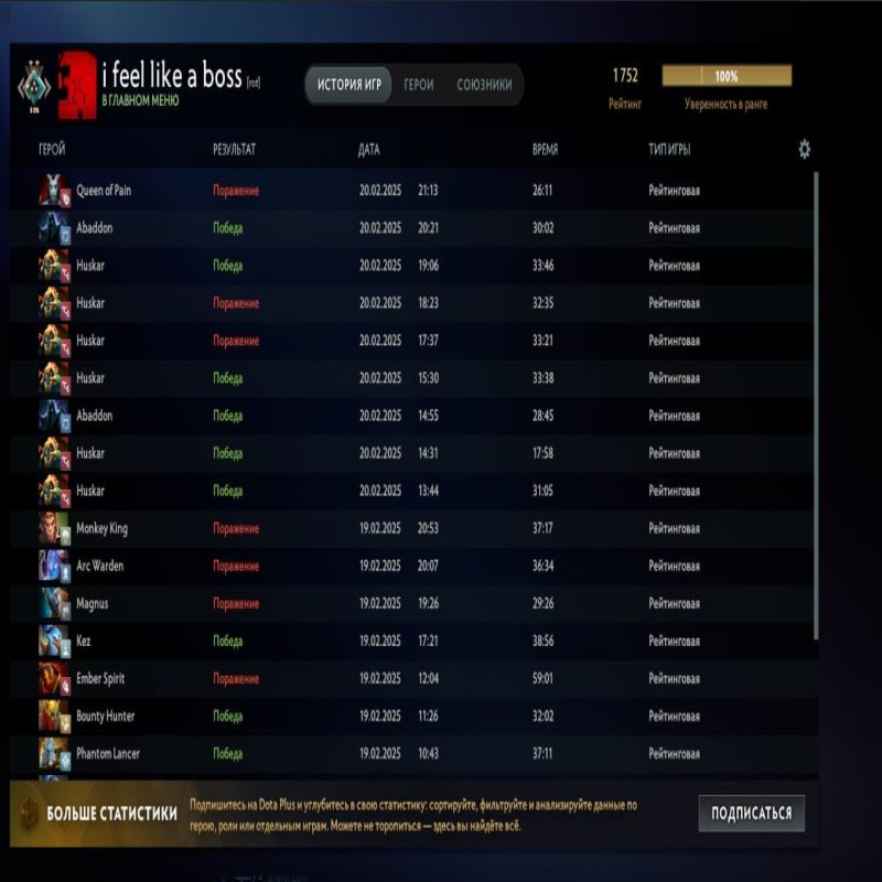 🏅 MMR 1750 | 🕒 250 годин | 🛡 7160