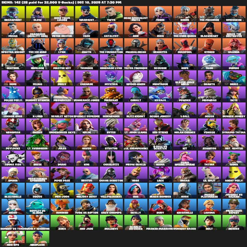 🎨 130 скінів | 🌟 Fortnite акаунт