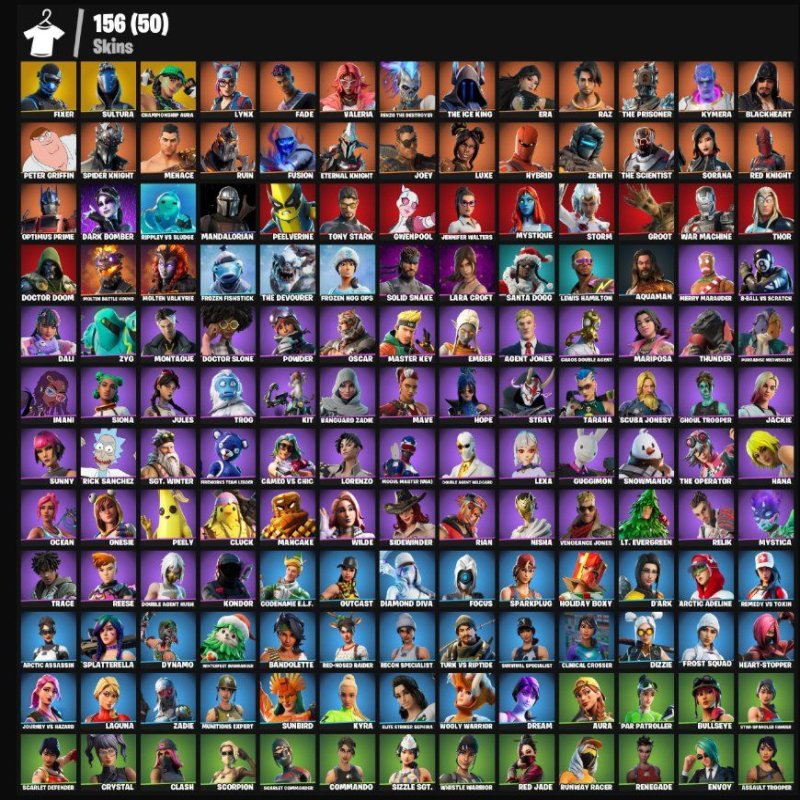 🎨 156 skins | 🌟 Fortnite account
