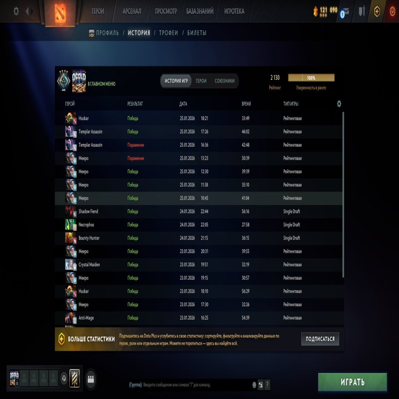 🏅 MMR 2105 | 🕒 510 hours | 🛡 5368