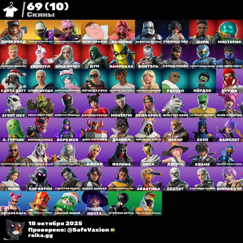 🎨 69 skins | 🌟 Fortnite account
