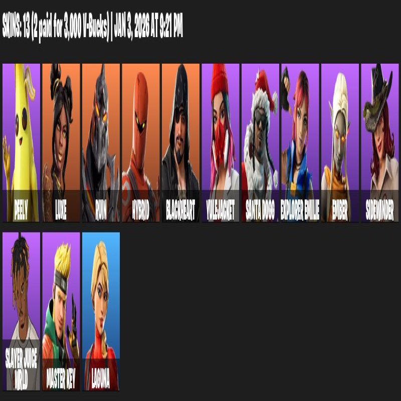 🎨 13 skins | 🌟 Fortnite account
