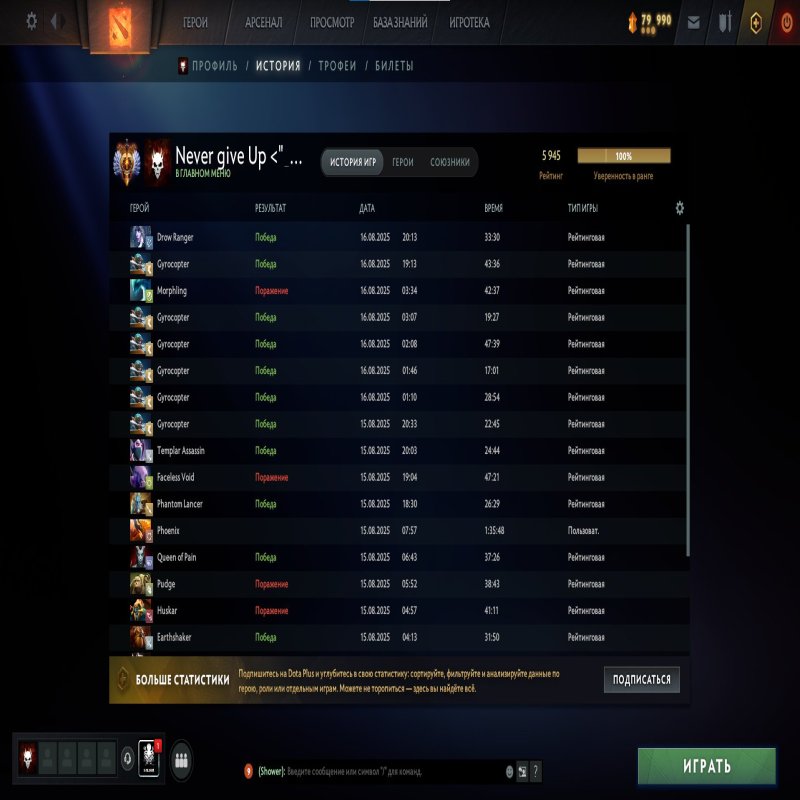 🏅 MMR 6100 | 🕒 2500 годин | 🛡 12000