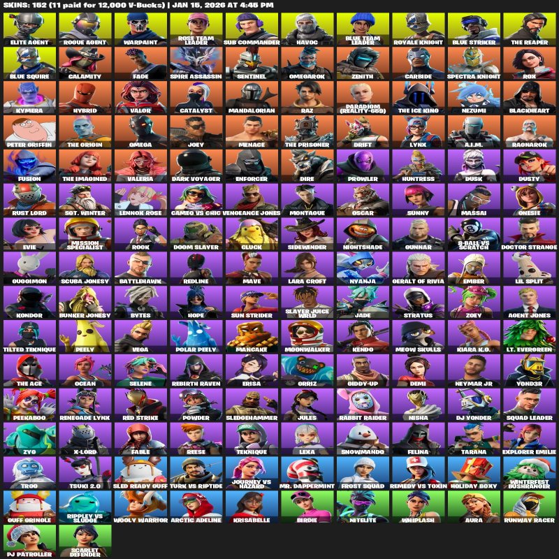 🎨 152 скінів | 🌟 Fortnite акаунт