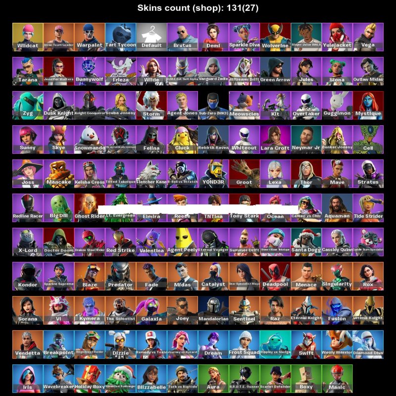 🎨 131 скінів | 🌟 Fortnite акаунт