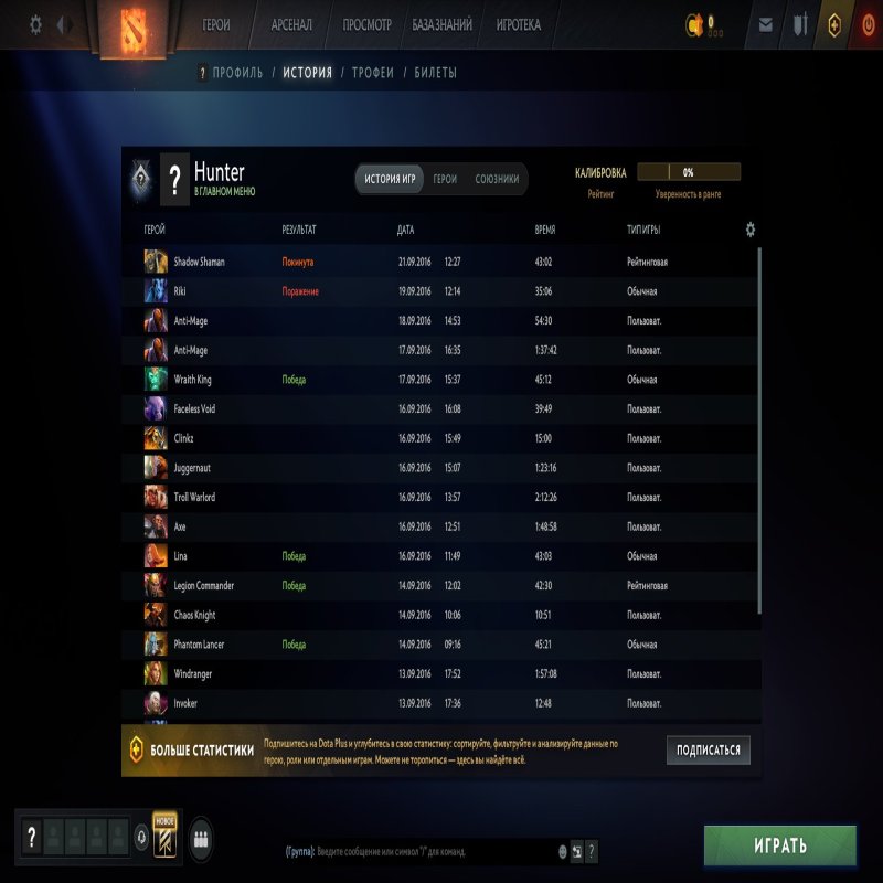 🏅 MMR 1000 | 🕒 170 годин | 🛡 8784