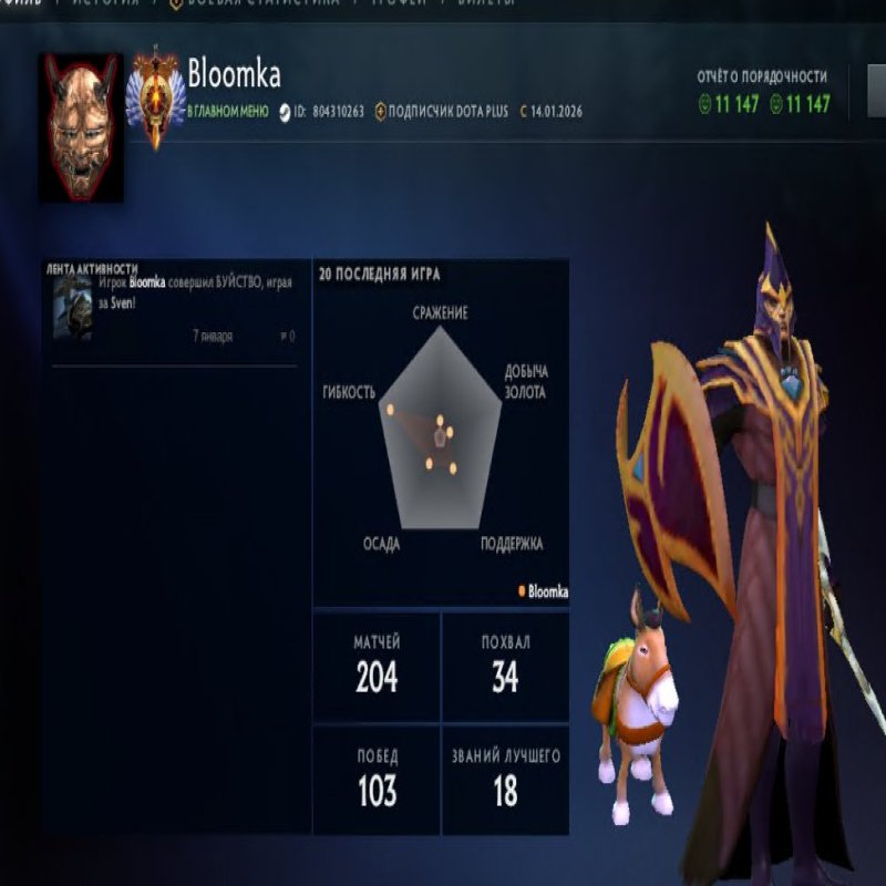 🏅 MMR 7194 | 🕒 248 годин | 🛡 11147