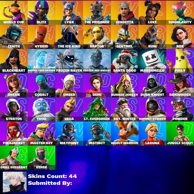 🎨 44 скінів | 🌟 Fortnite акаунт