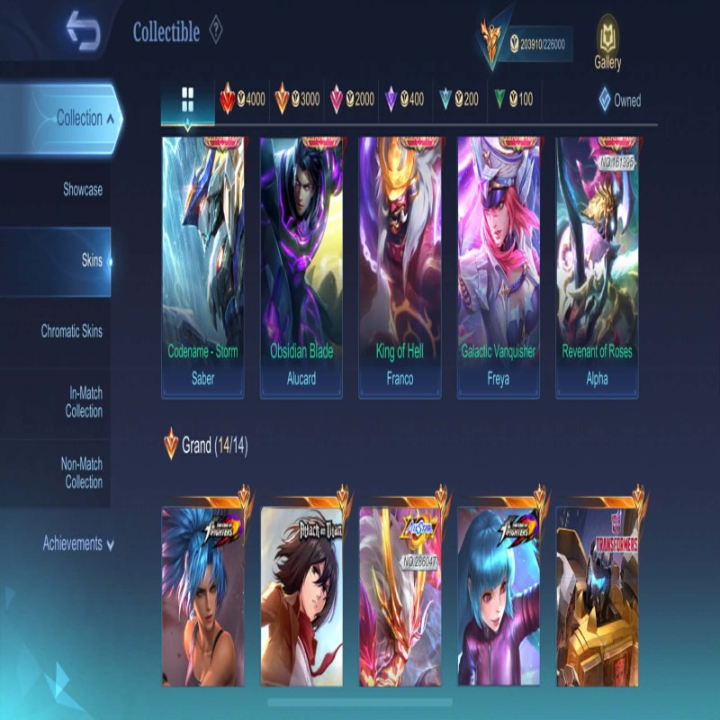 🎮 Mobile Legends акаунт | Міфічний Безсмертний | 130 героїв | 502 облич