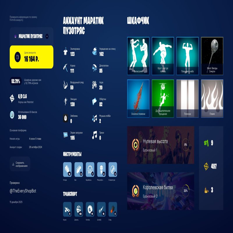 🎨 123 skins | 🌟 Fortnite account