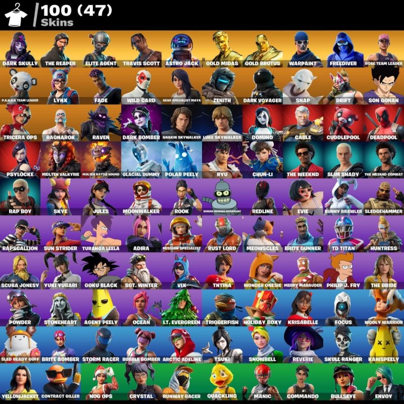 🎨 100 skins | 🌟 Fortnite account