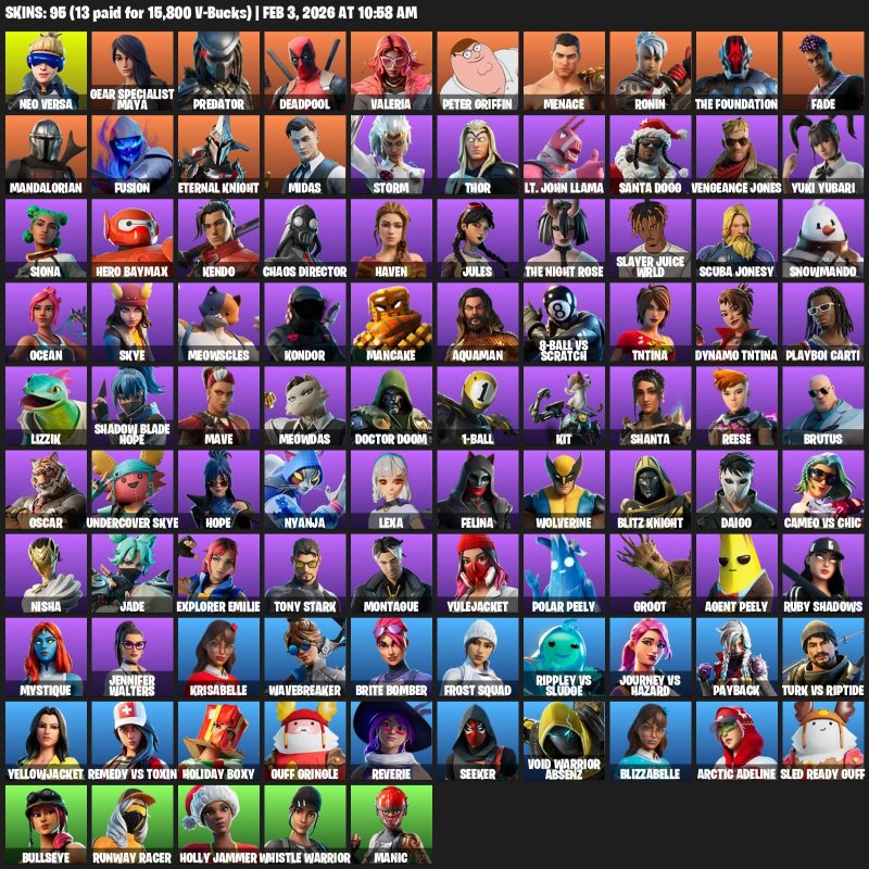 🎨 95 skins | 🌟 Fortnite account