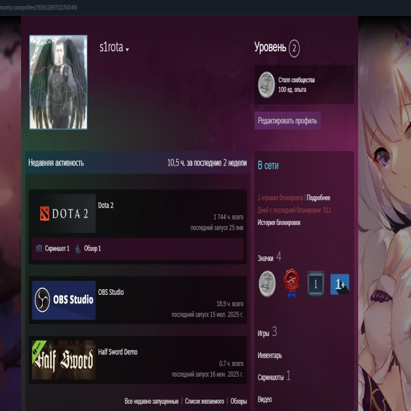 🏅 MMR 5900 | 🕒 1744 часов | 🛡 10800