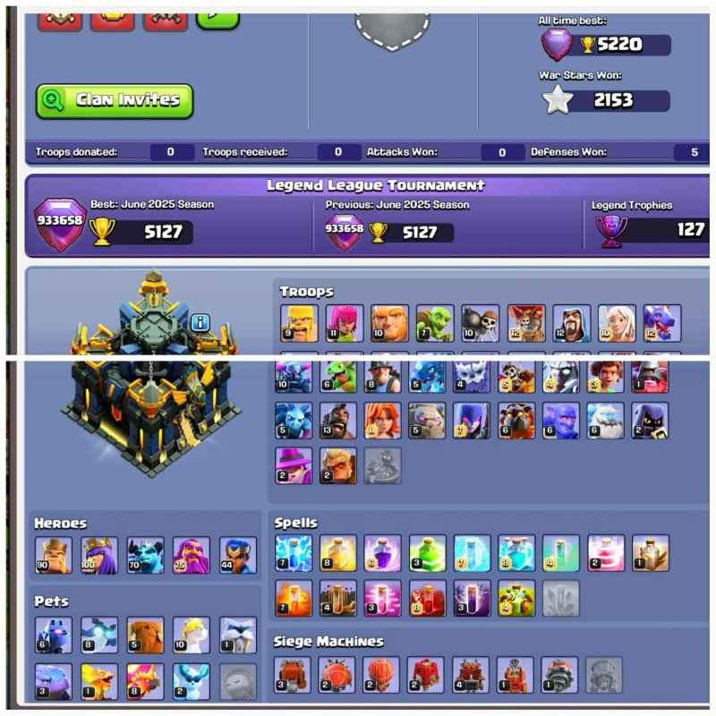 🏰 Clash of Clans акаунт | Ратуша 17 рівня | Рівень MAX