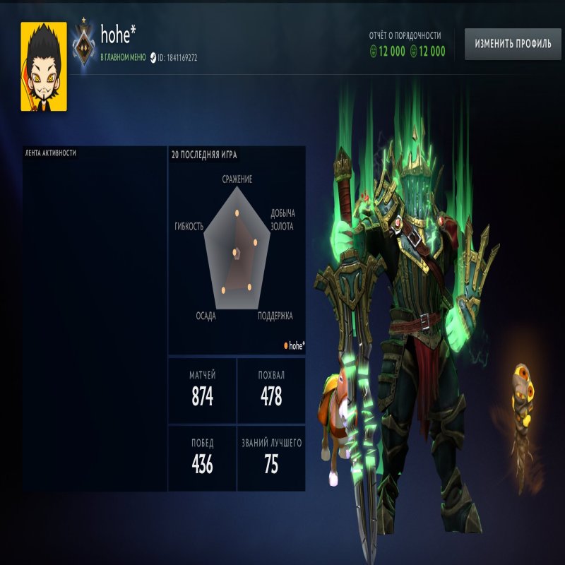 🏅 MMR 735 | 🕒 863 hours | 🛡 12000