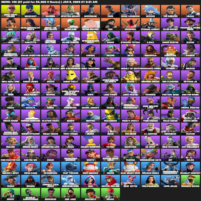 🎨 129 скінів | 🌟 Fortnite акаунт