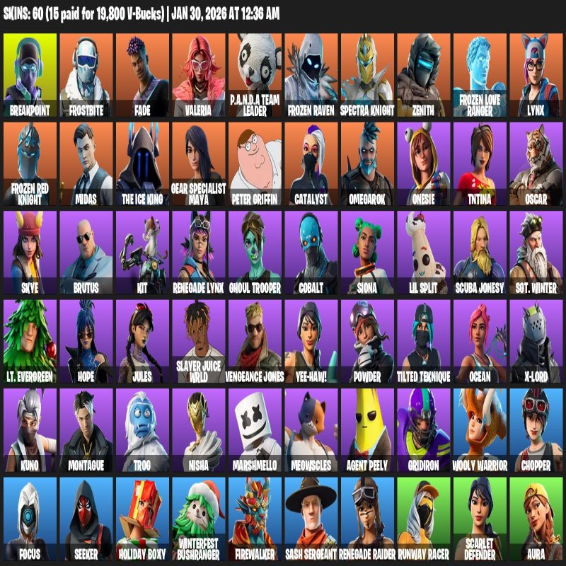 🎨 60 скінів | 🌟 Fortnite акаунт