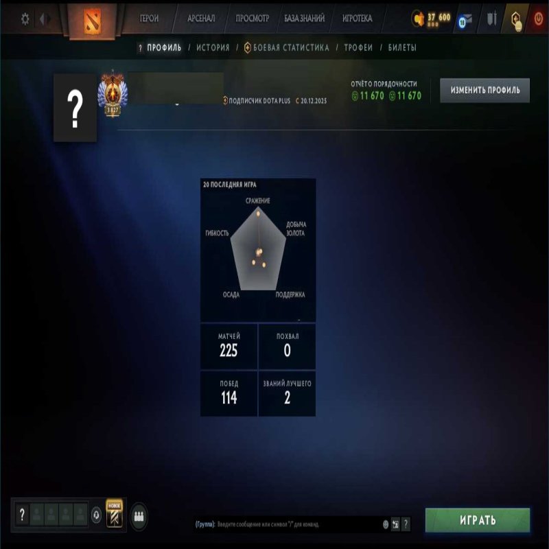 🏅 MMR 7173 | 🕒 195 годин | 🛡 12000