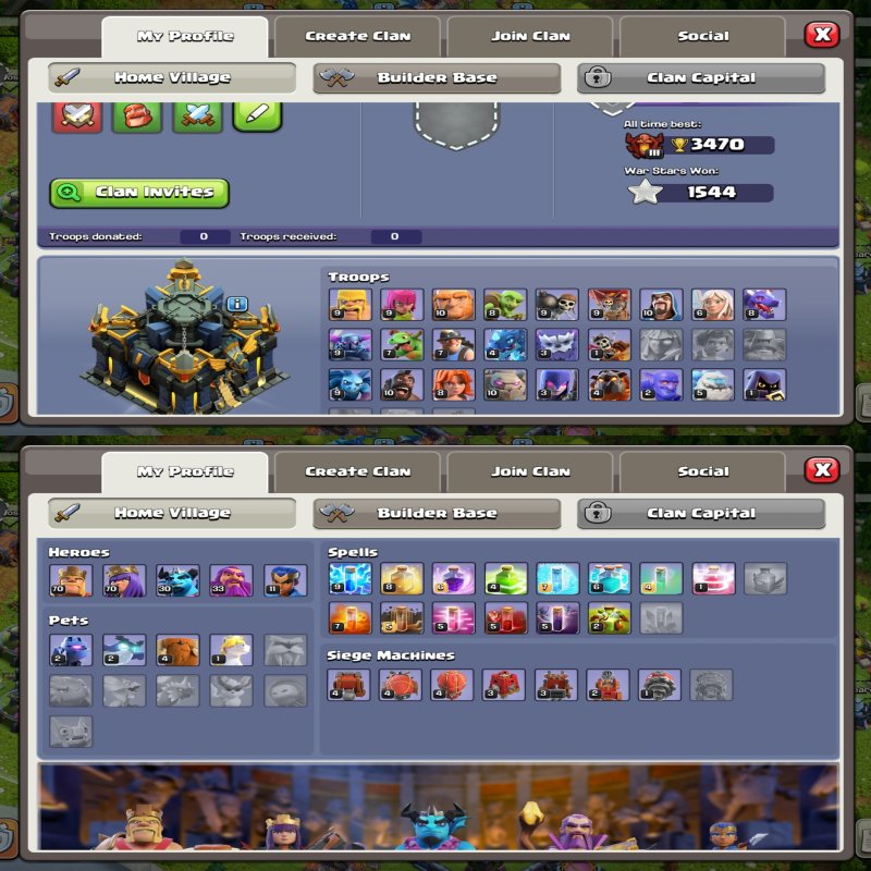 🏰 Clash of Clans акаунт | Ратуша 17 рівень | Рівень 70