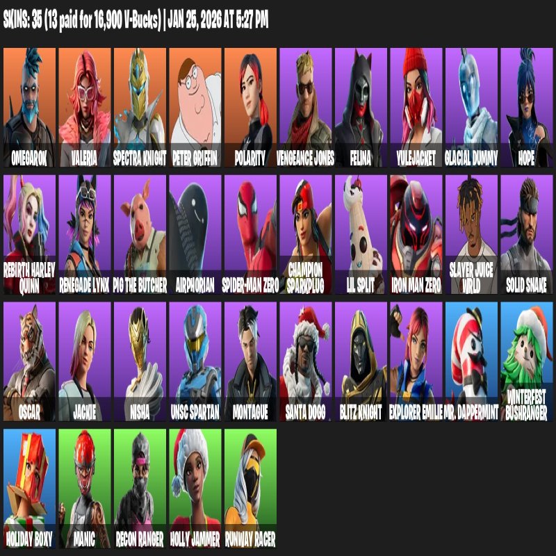 🎨 35 скінів | 🌟 Fortnite акаунт