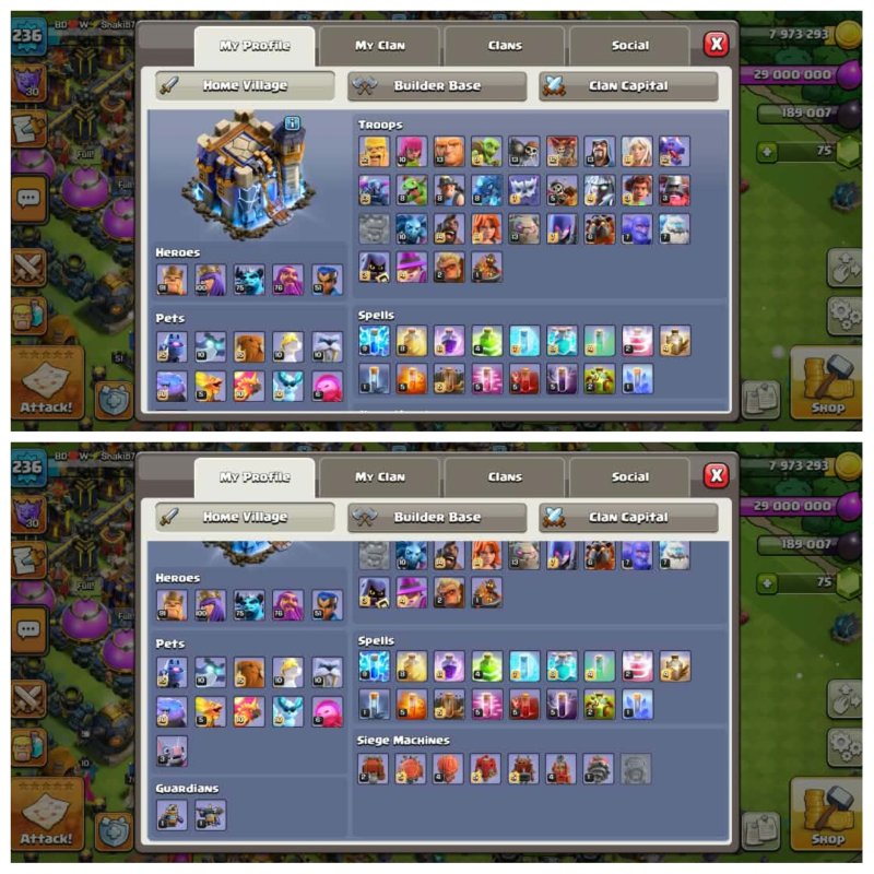 🏰 Clash of Clans акаунт | Ратуша 18 рівень | Рівень 100