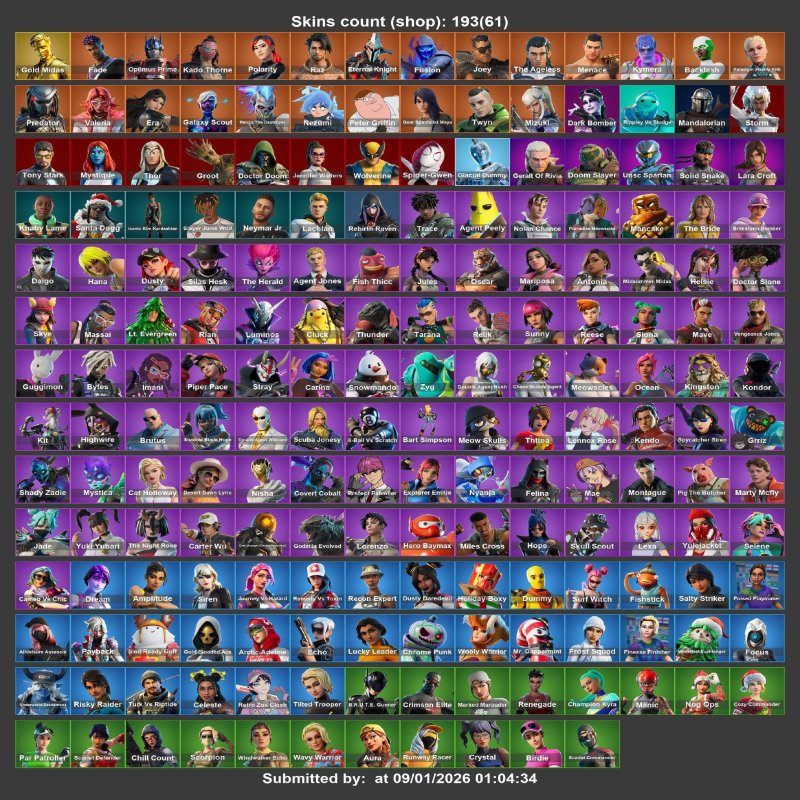 🎨 193 skins | 🌟 Fortnite account