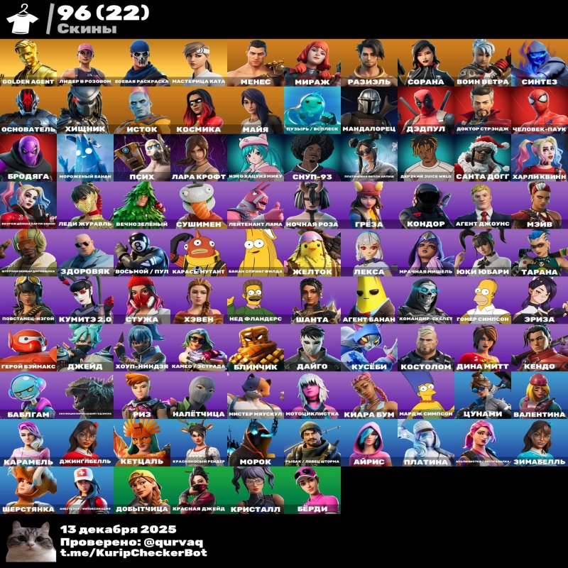 🎨 96 skins | 🌟 Fortnite account