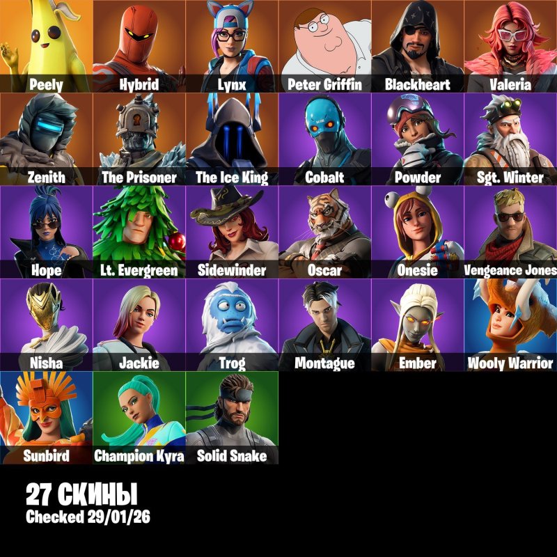 🎨 27 skins | 🌟 Fortnite account