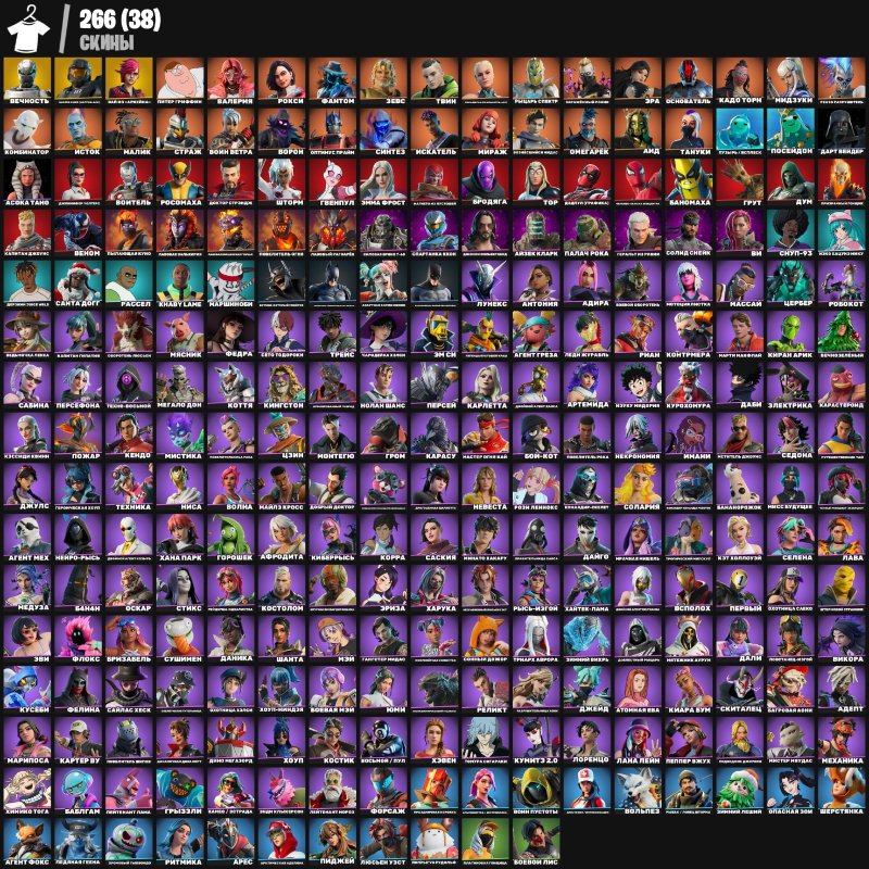 🎨 266 skins | 🌟 Fortnite account