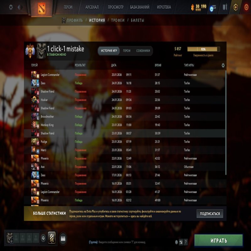 🏅 MMR 5800 | 🕒 2776 годин | 🛡 8307