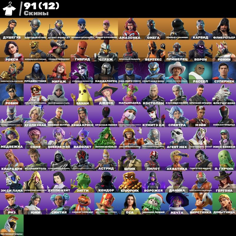 🎨 91 skins | 🌟 Fortnite account