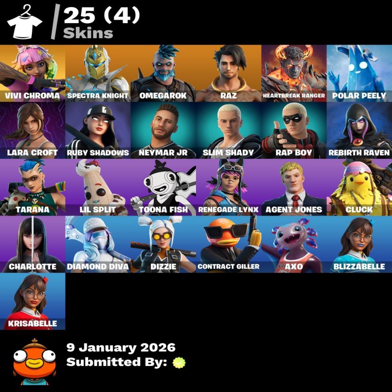 🎨 25 скінів | 🌟 Fortnite акаунт