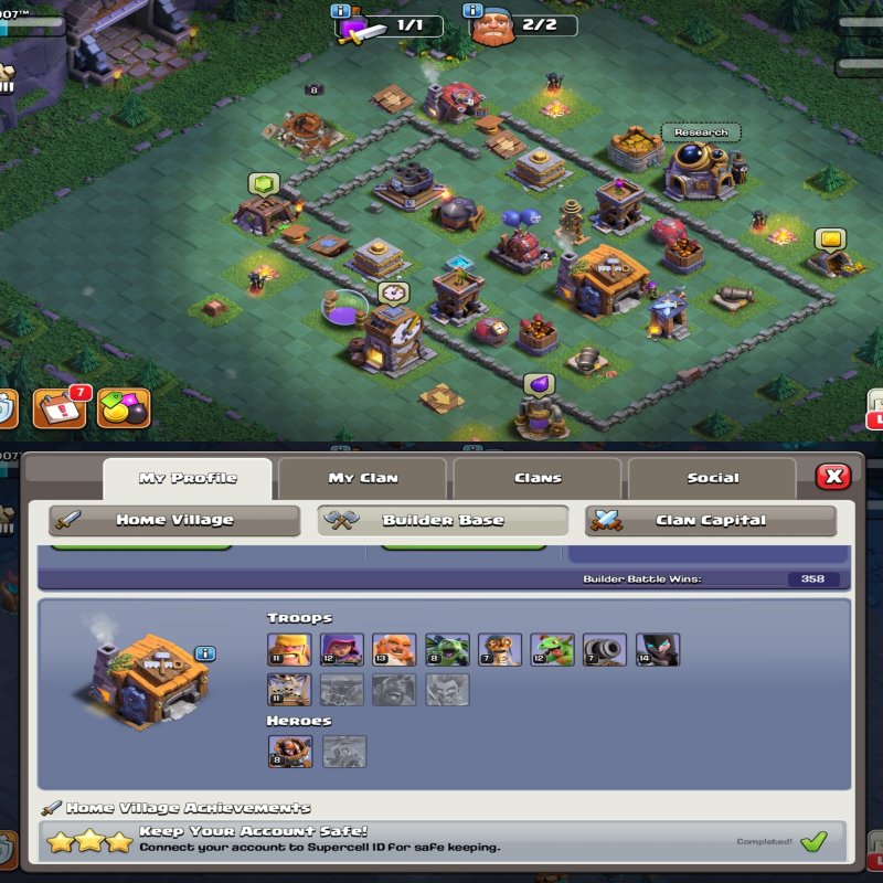 🏰 Clash of Clans акаунт | 17 ратуша | Рівень 1