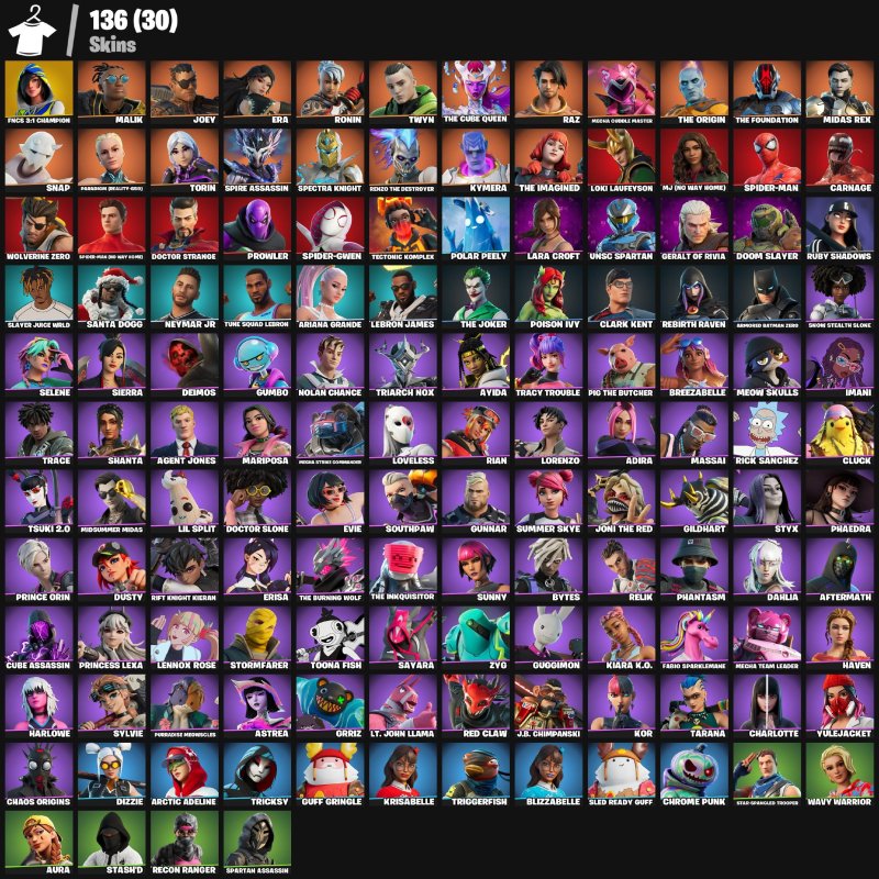 🎨 136 скінів | 🌟 Fortnite акаунт