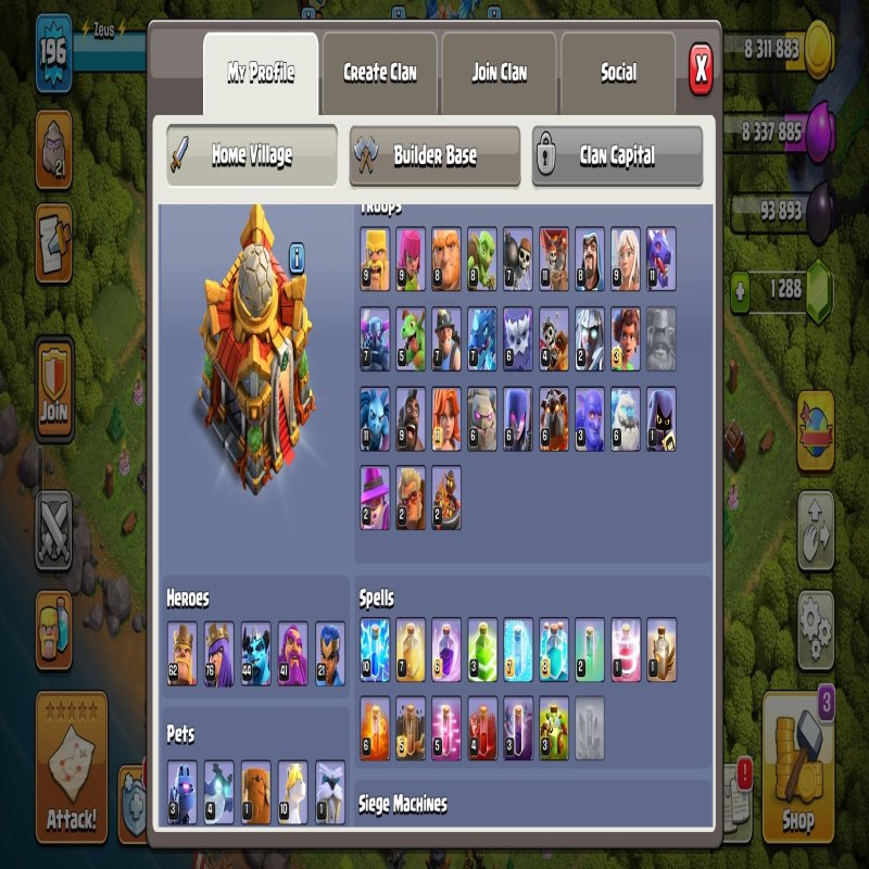 🏰 Clash of Clans акаунт | Ратуша 16 ратуша | Рівень 0