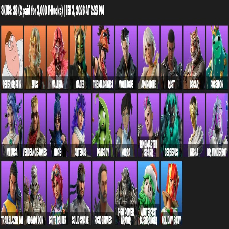 🎨 28 skins | 🌟 Fortnite account