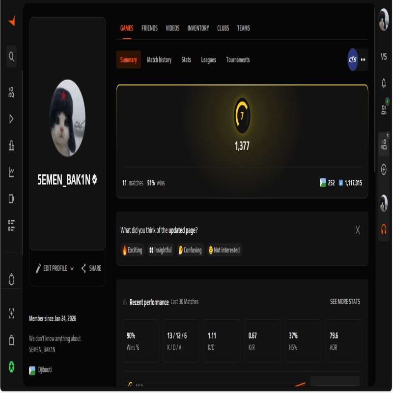 🔥 CS Prime | 🎯 Faceit LVL 7 | 🕒 11 матчів — Готовий до рейтингових ігор